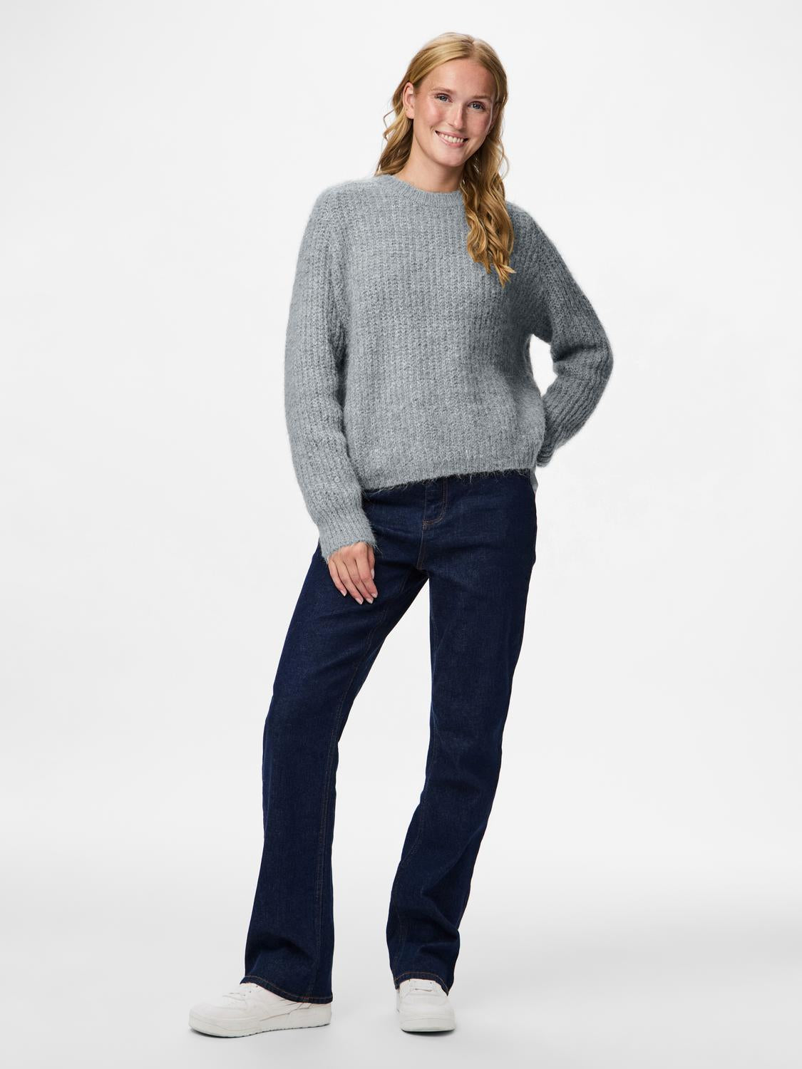 PCCLEO Pullover - Medium Grey Melange