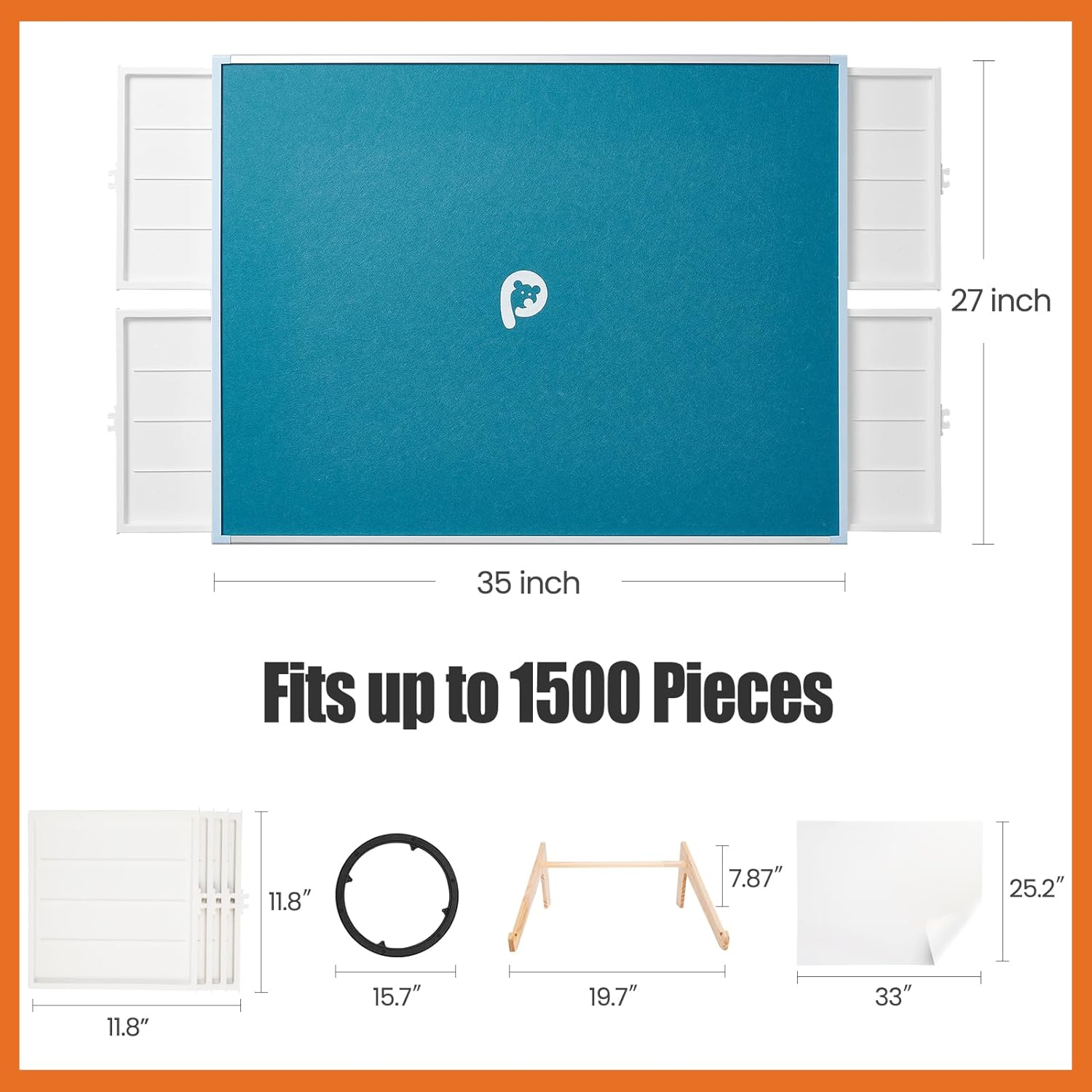 ALL4JIG 2-in-1 Tilting & Rotating Puzzle Board for Adults Gifts🎁Rotating Puzzle Board with Drawers and Cover