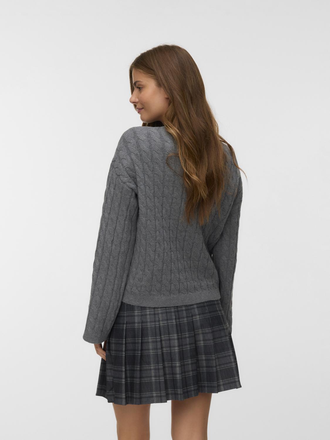 AWLORELLA Pullover - Medium Grey Melange