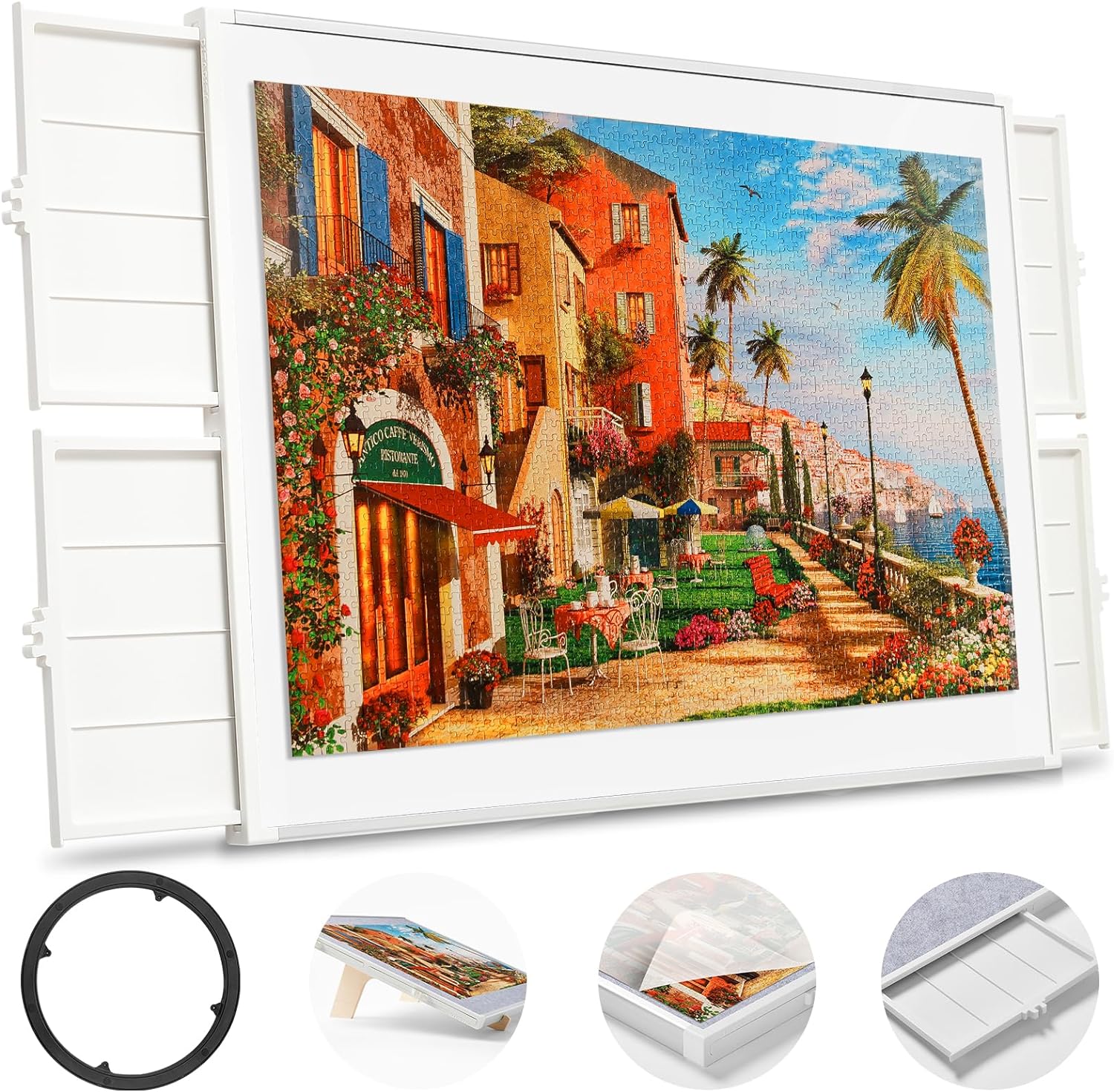 ALL4JIG 2-in-1 Tilting & Rotating Puzzle Board for Adults Gifts🎁Rotating Puzzle Board with Drawers and Cover
