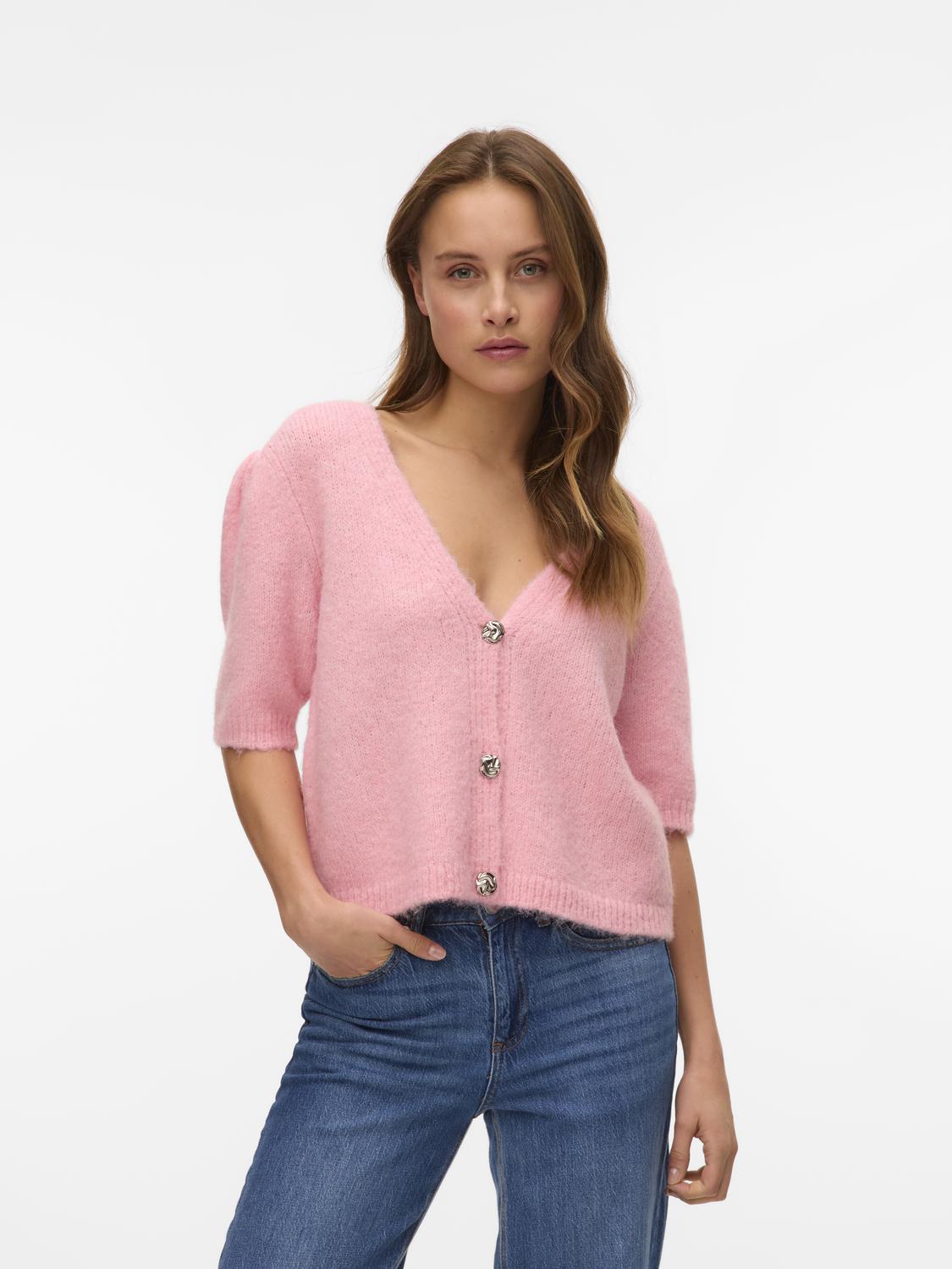 VMKAYSA Knit Cardigan - Pink Dogwood