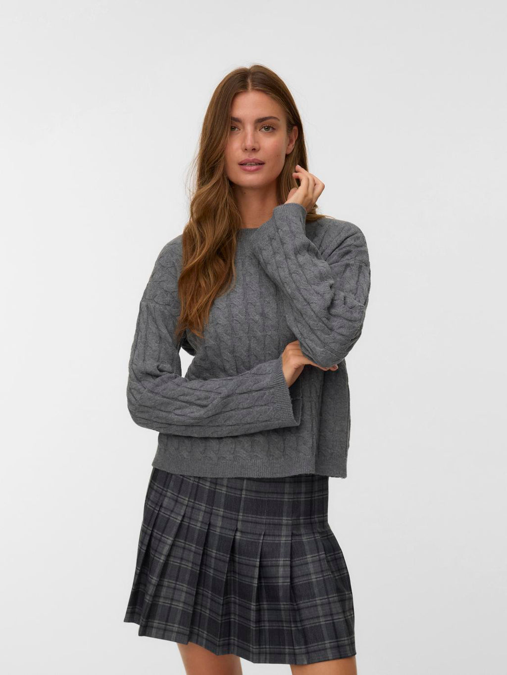 AWLORELLA Pullover - Medium Grey Melange