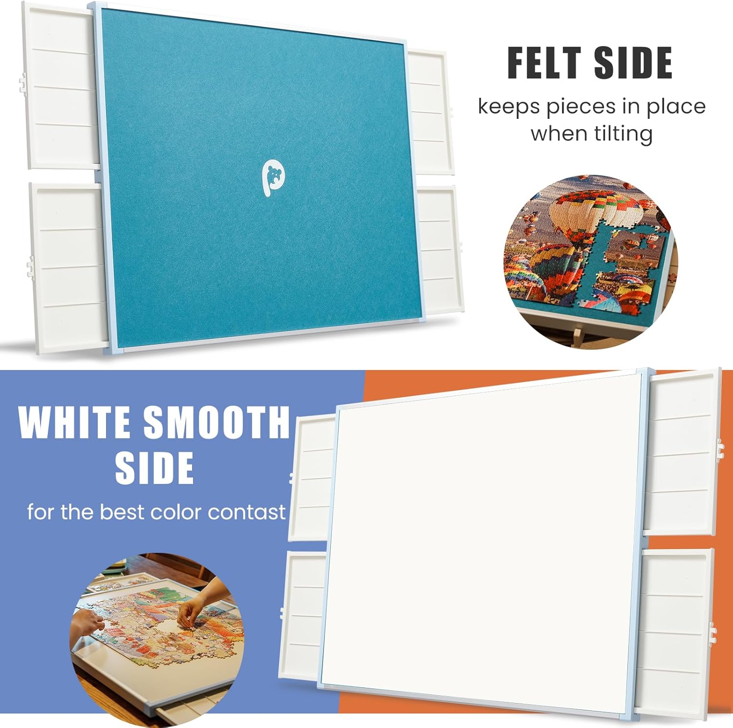 ALL4JIG 2-in-1 Tilting & Rotating Puzzle Board for Adults Gifts🎁Rotating Puzzle Board with Drawers and Cover
