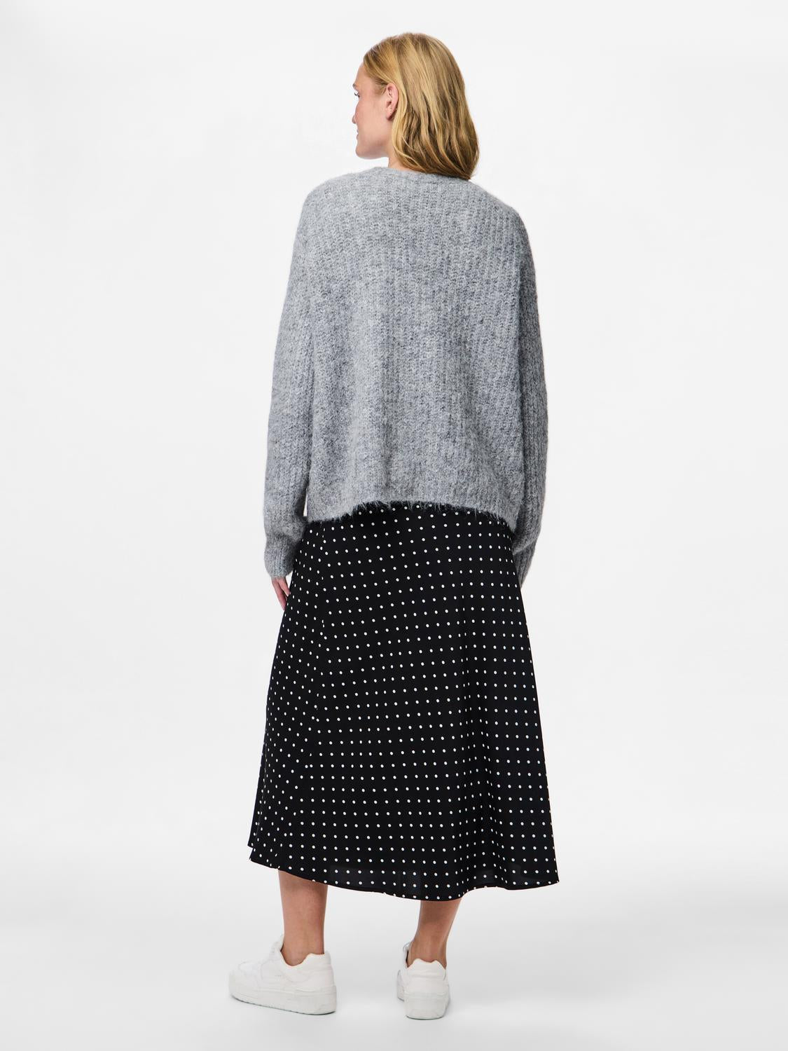 PCCLEO Knit Cardigan - Medium Grey Melange