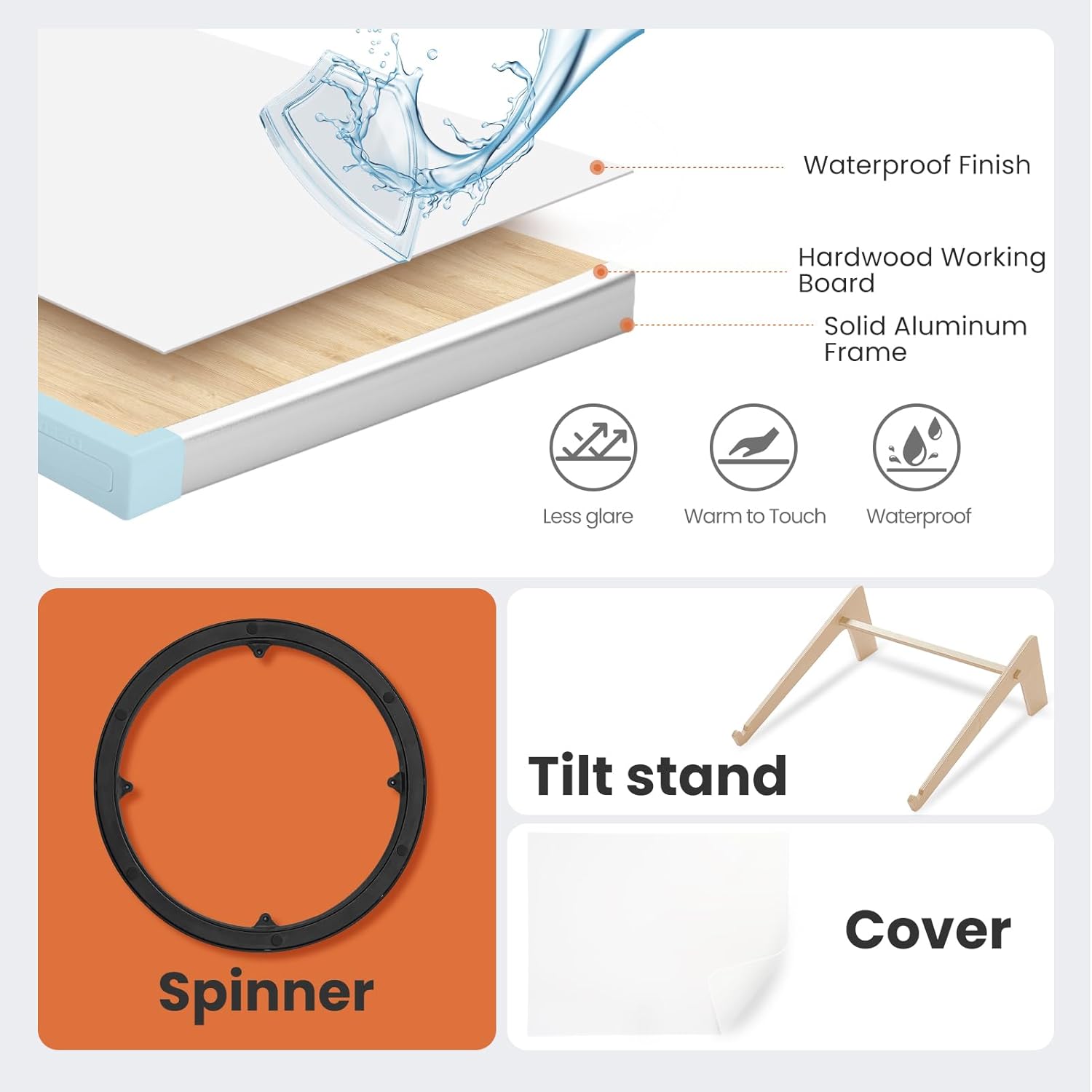 ALL4JIG 2-in-1 Tilting & Rotating Puzzle Board for Adults Gifts🎁Rotating Puzzle Board with Drawers and Cover