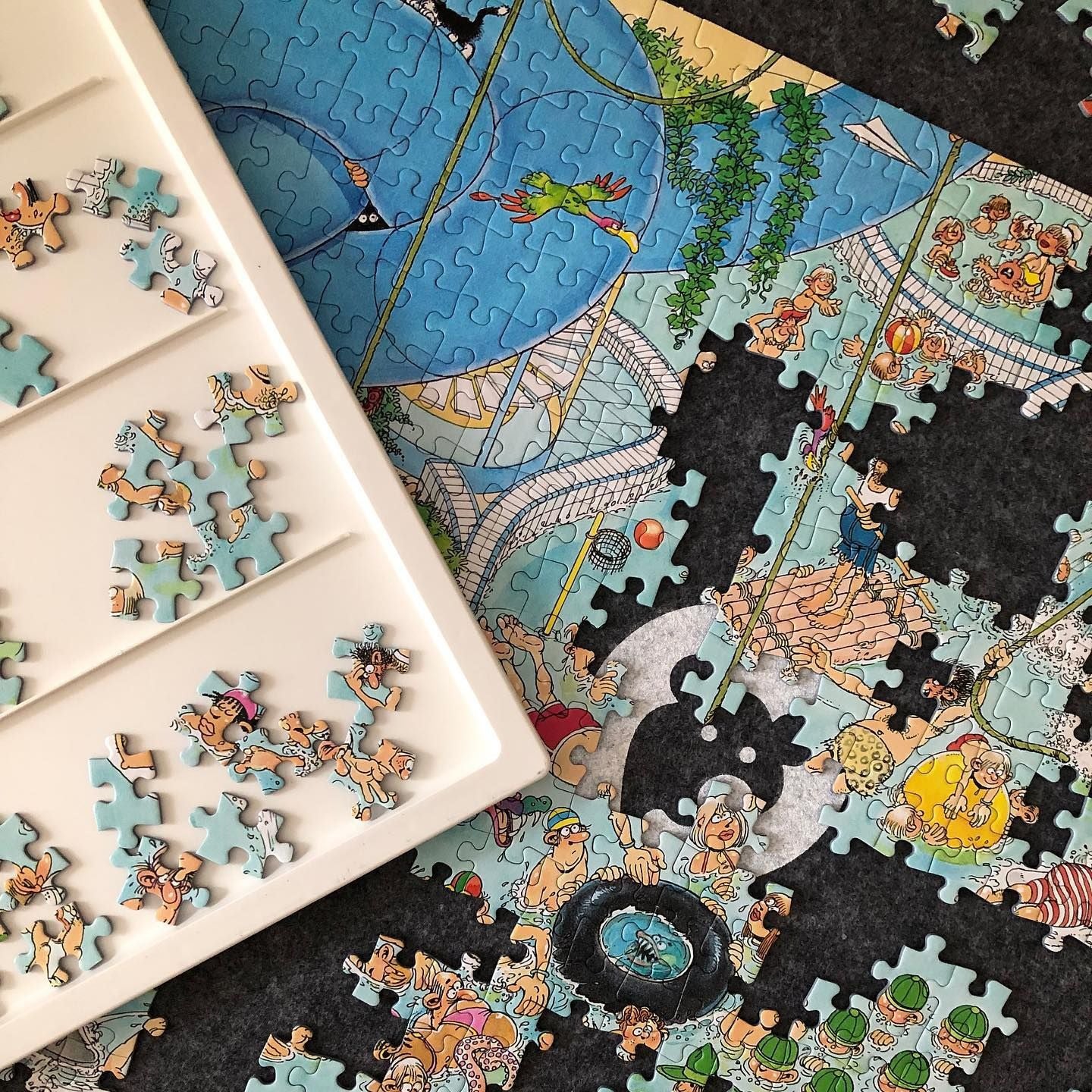 ALL4JIG 2-in-1 Tilting & Rotating Puzzle Board for Adults Gifts🎁Rotating Puzzle Board with Drawers and Cover