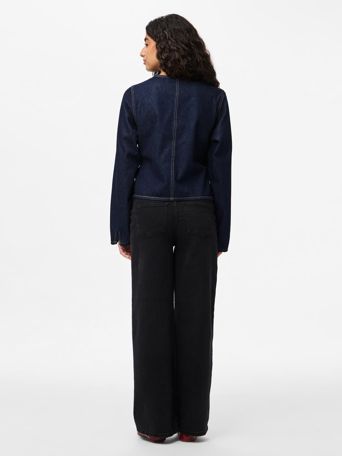 PCFENNA Denim Shirt - Dark Blue Denim