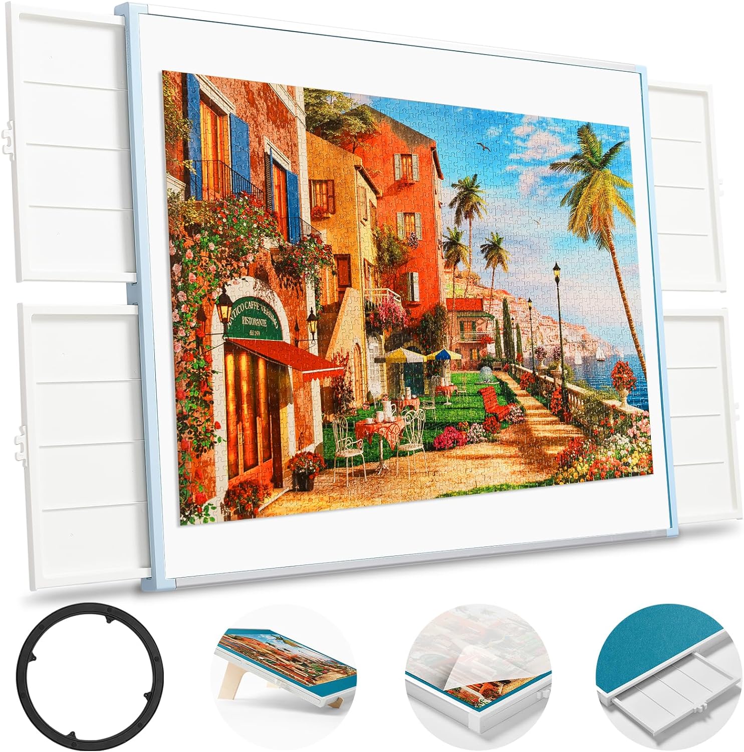 ALL4JIG 2-in-1 Tilting & Rotating Puzzle Board for Adults Gifts🎁Rotating Puzzle Board with Drawers and Cover