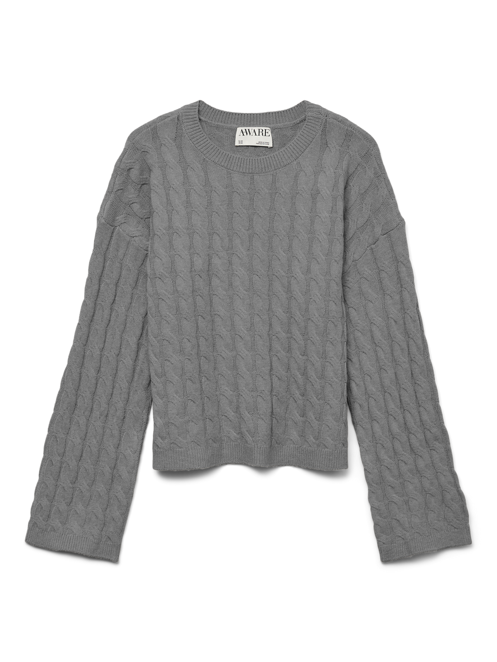 AWLORELLA Pullover - Medium Grey Melange