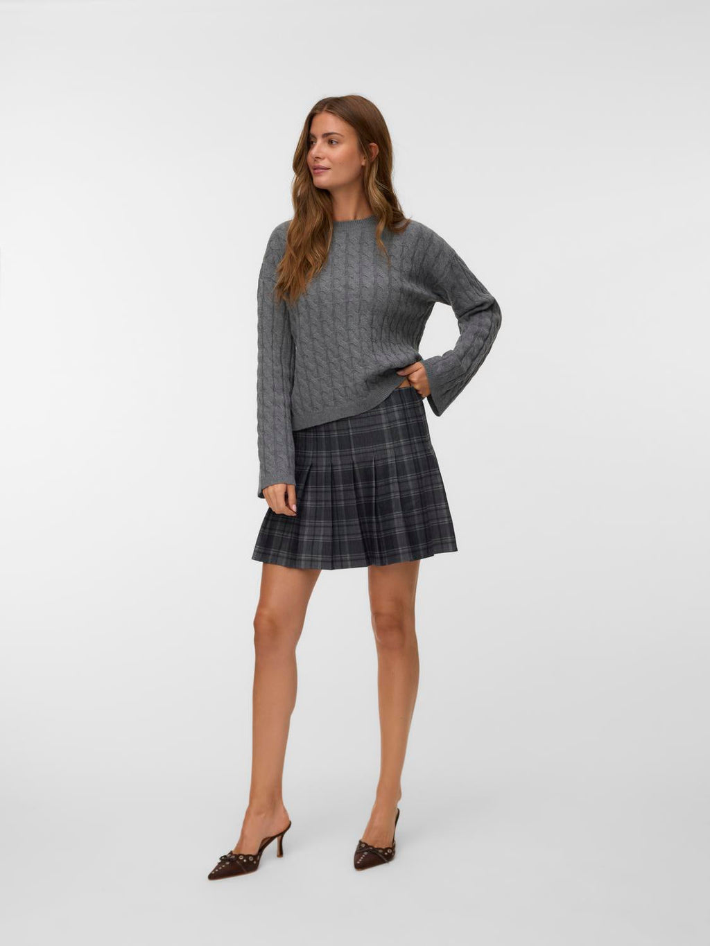 AWLORELLA Pullover - Medium Grey Melange