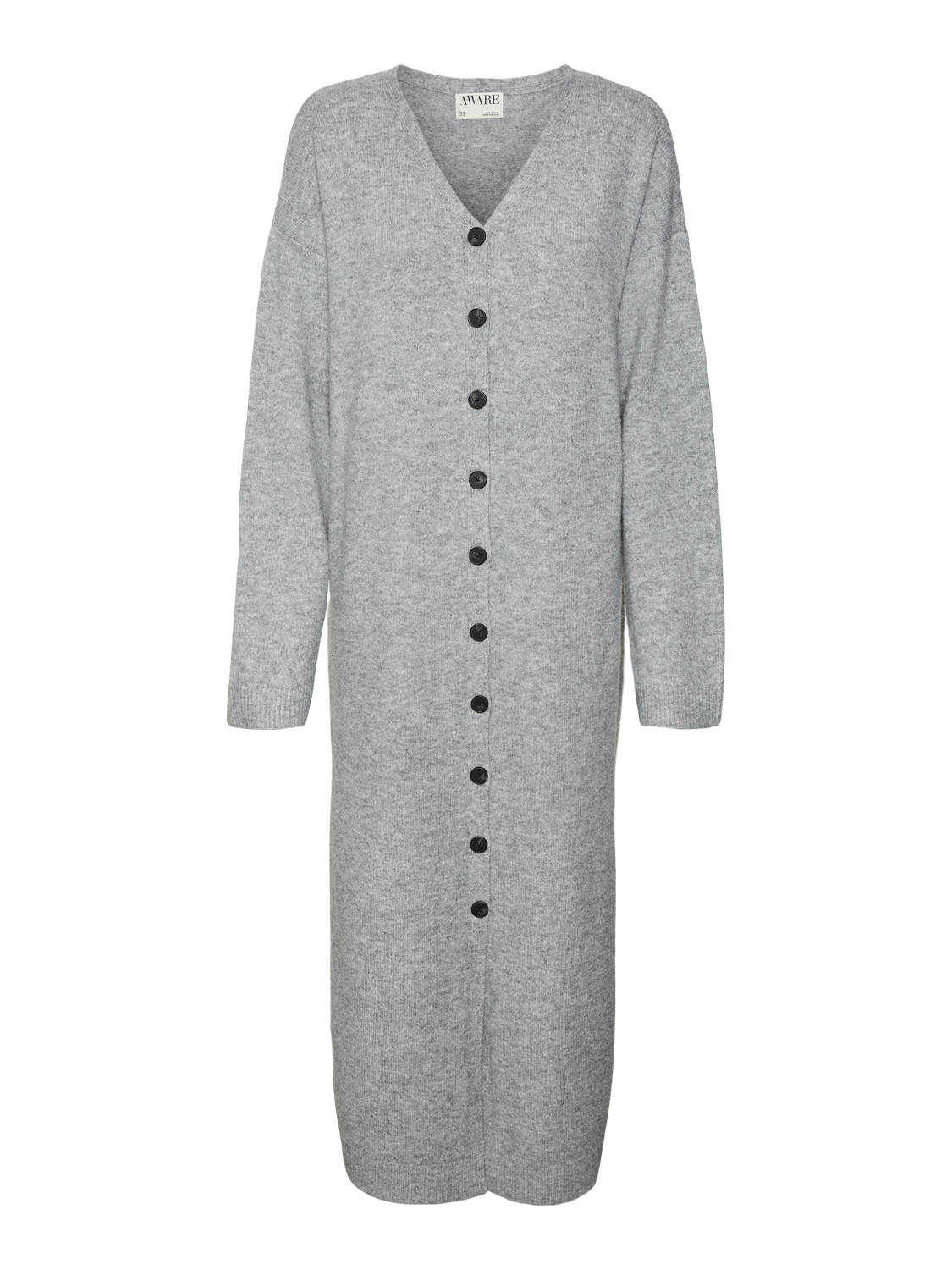 AWNINNA Long Dress - Dark Grey Melange