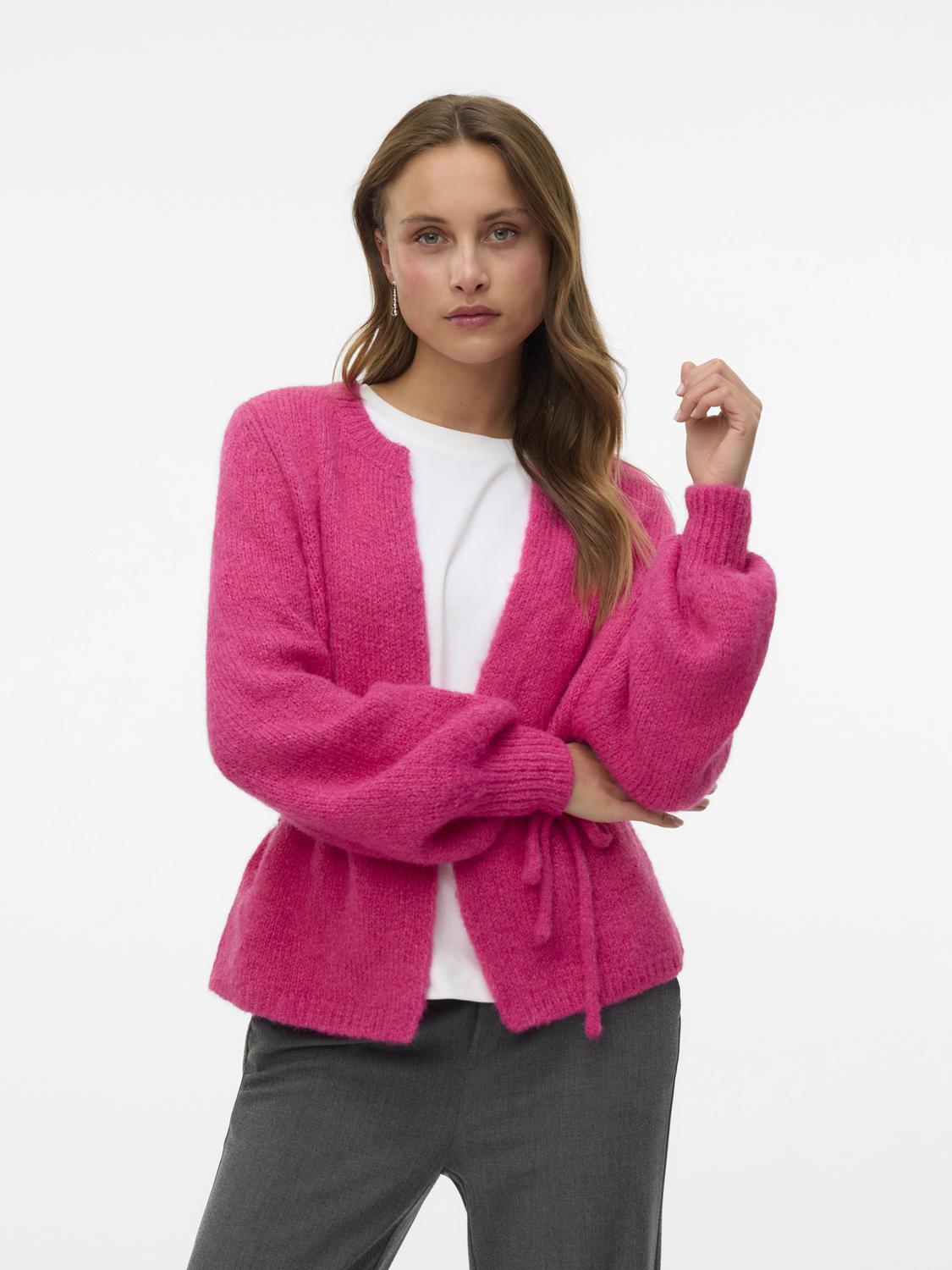 VMAGNES Knit Cardigan - Hot Pink