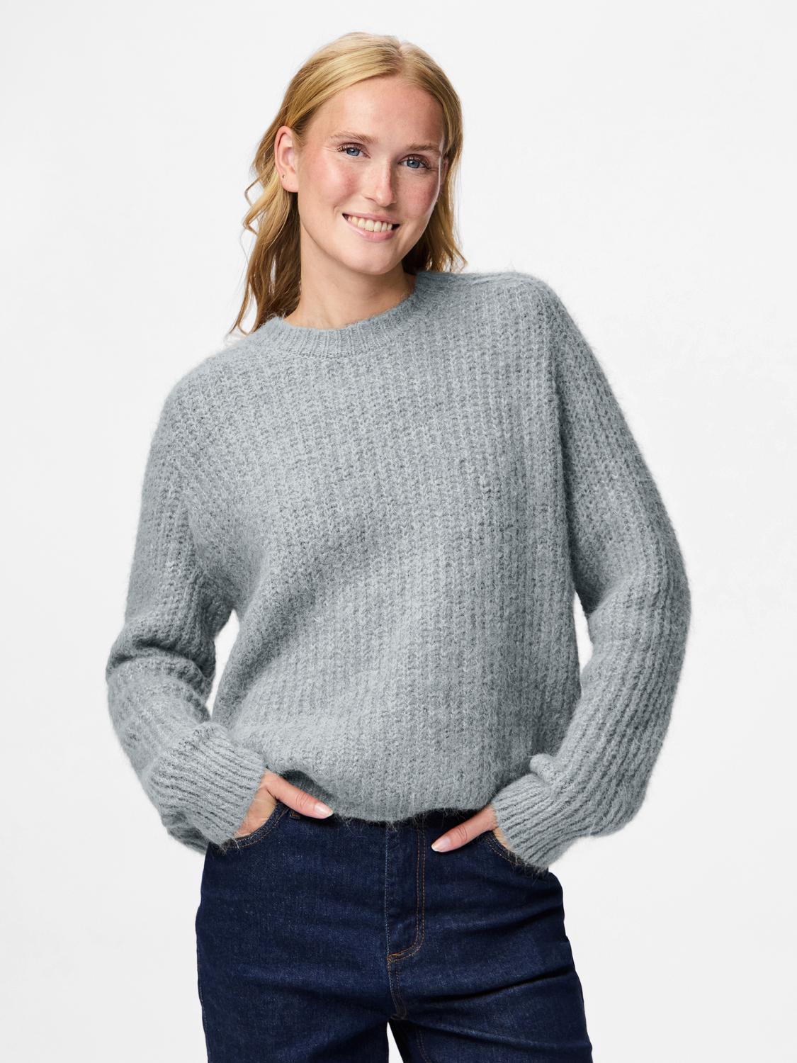 PCCLEO Pullover - Medium Grey Melange