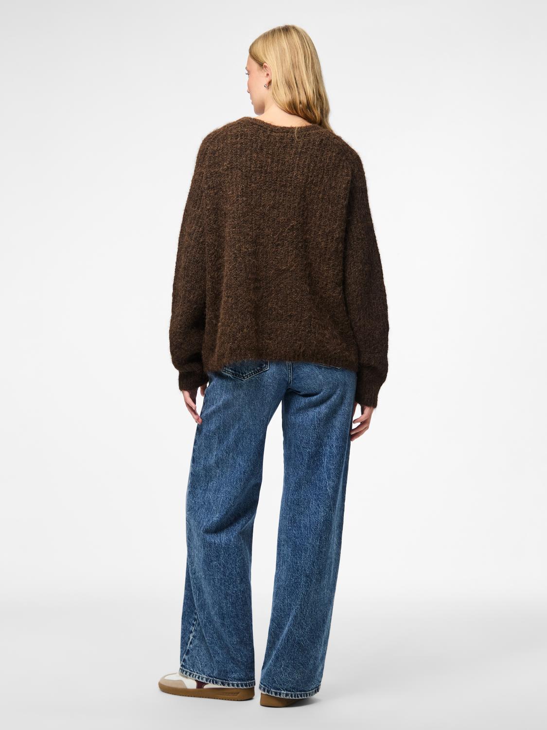 PCCLEO Knit Cardigan - Hot Fudge