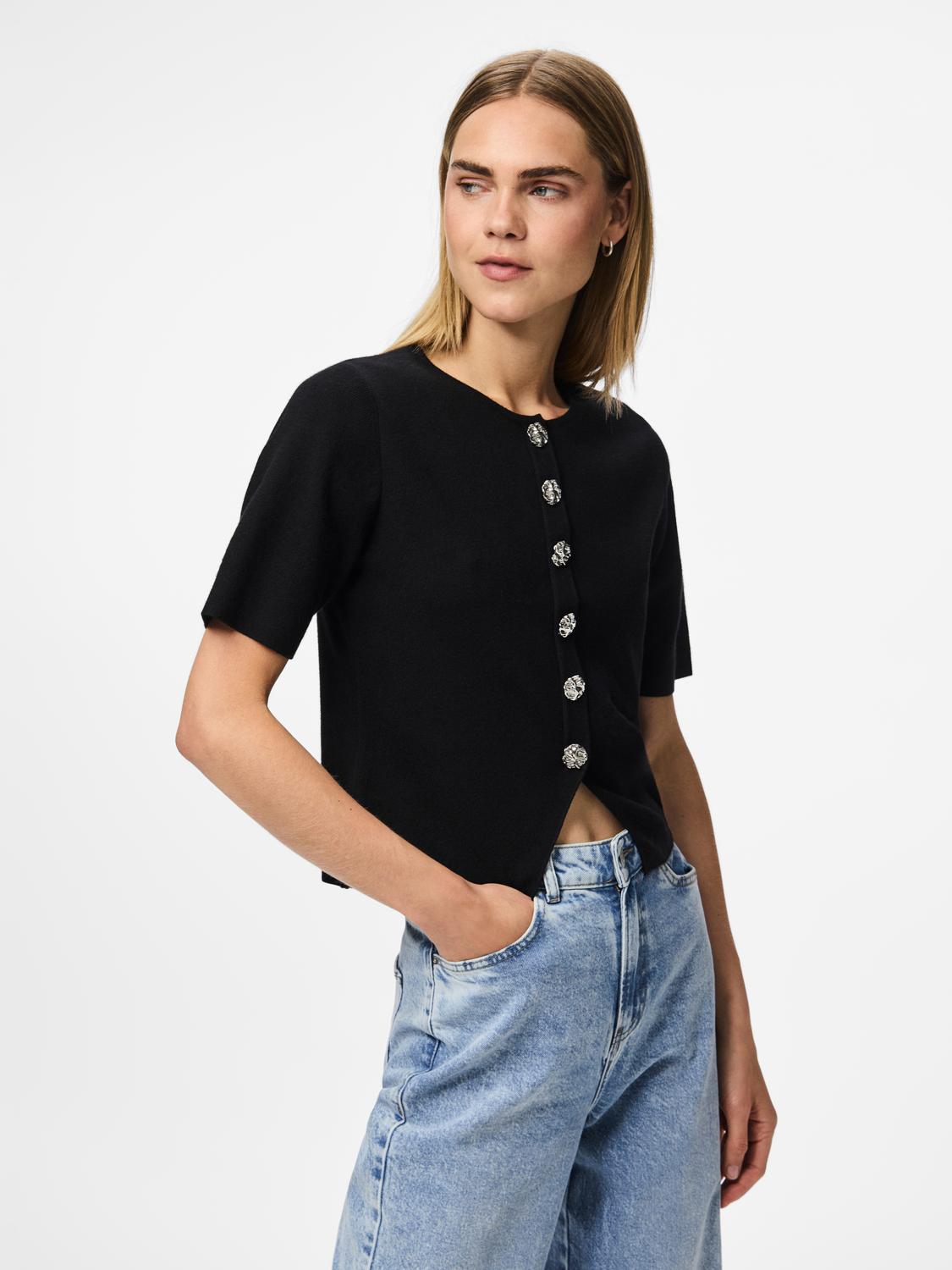 PCMARIE Knit Cardigan - Black