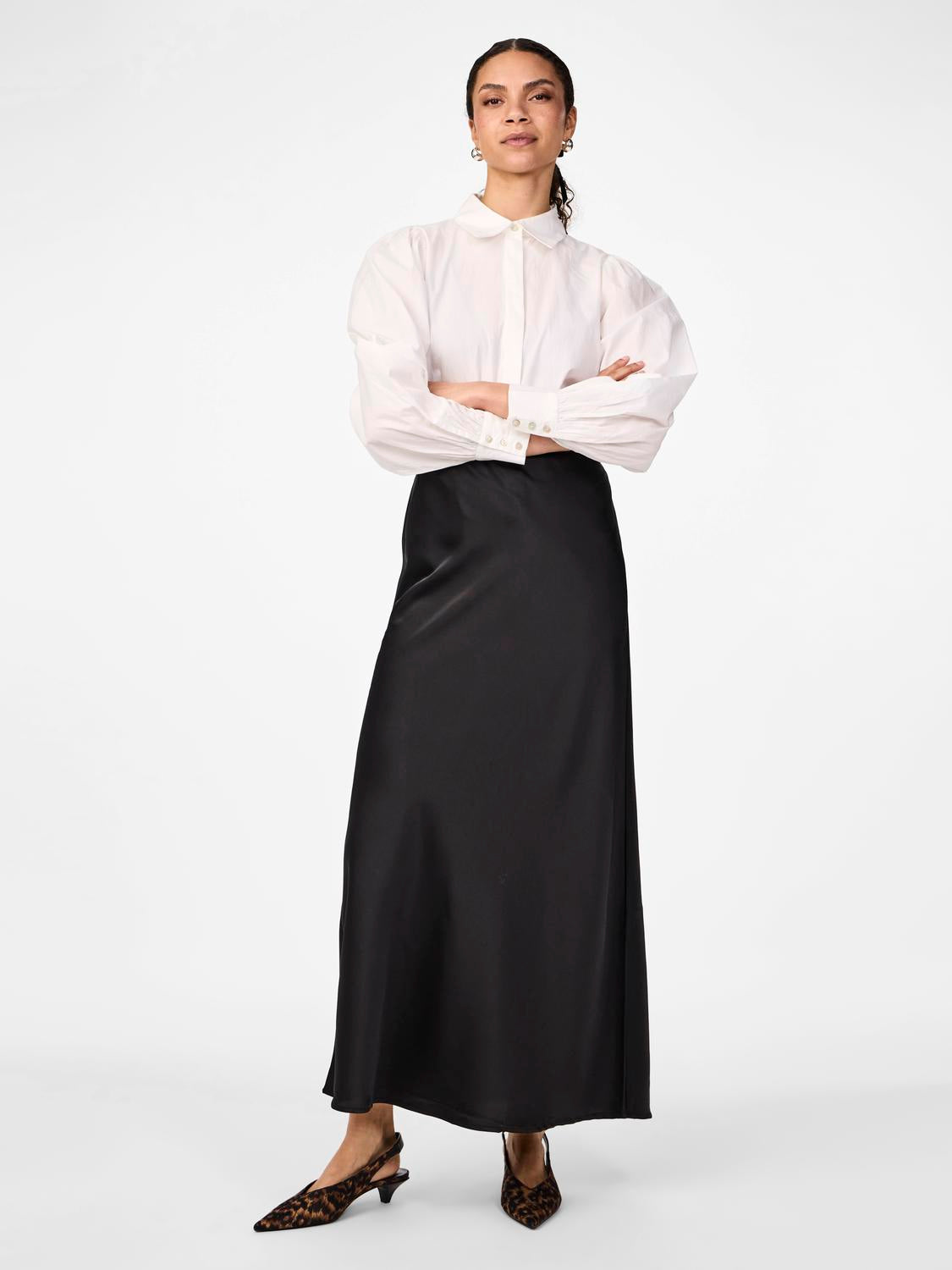 YASPELLA Long Skirt - Black