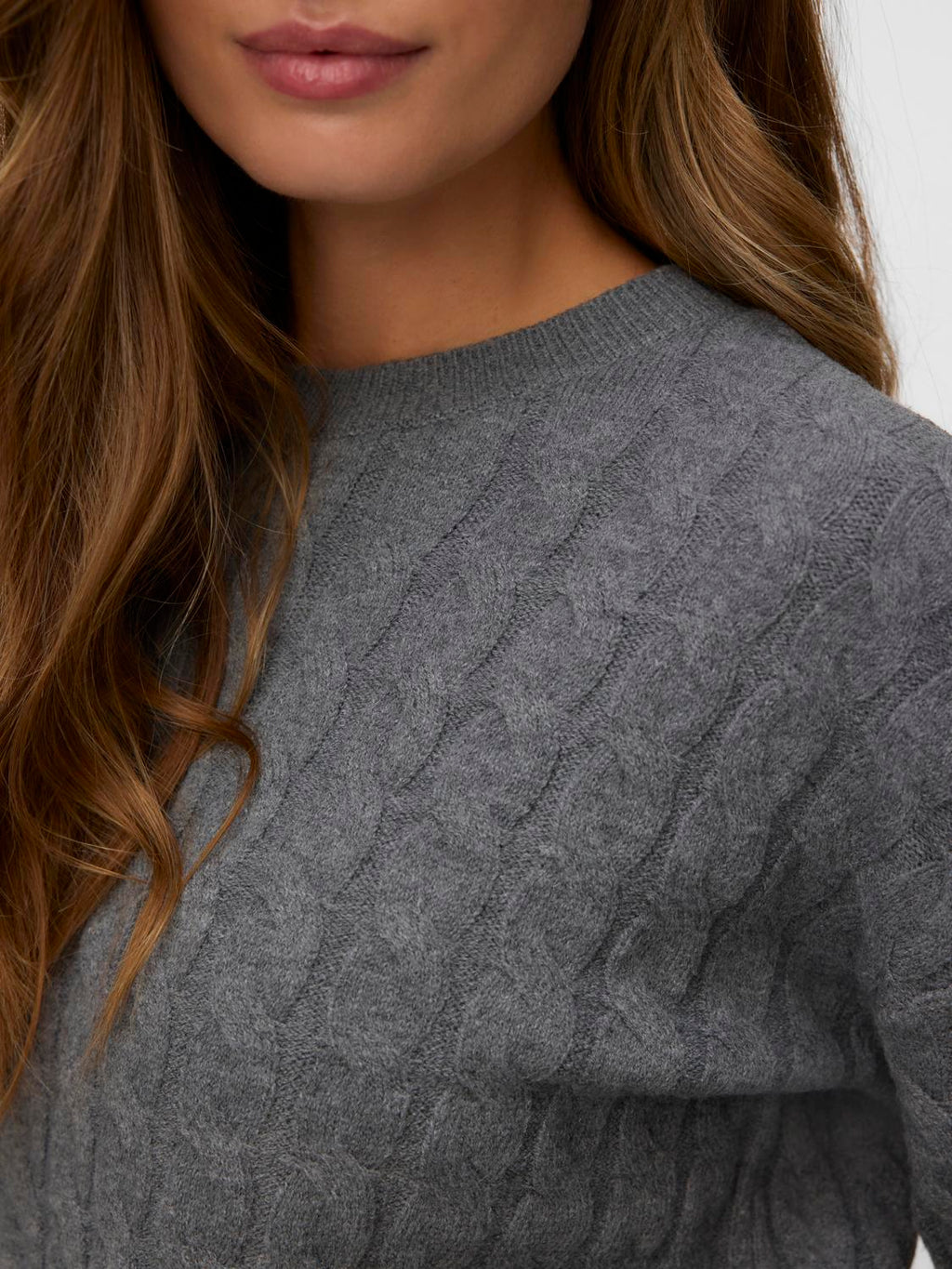 AWLORELLA Pullover - Medium Grey Melange