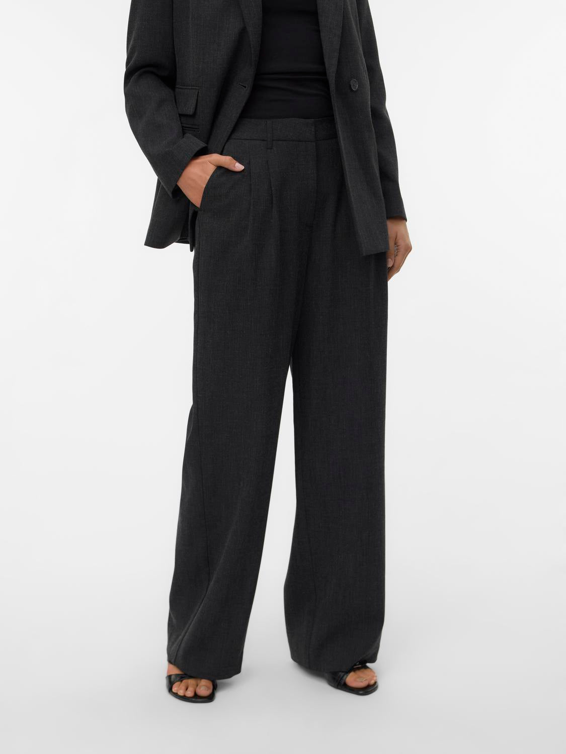 VMBESTIE Trousers - Dark Grey Melange