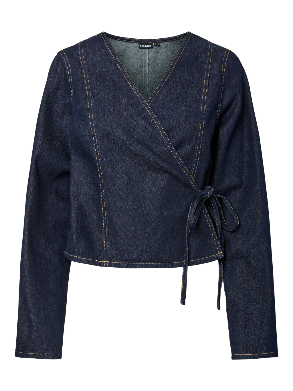 PCFENNA Denim Shirt - Dark Blue Denim