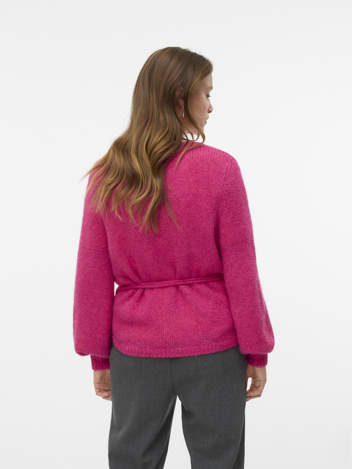 VMAGNES Knit Cardigan - Hot Pink